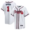 Atlanta Braves Nike #1 Groom Home  Jersey - White
