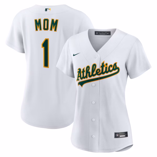 Athletics Nike Women's #1 Mom Home  Jersey - White
