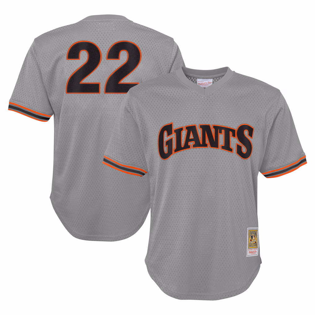 Will Clark San Francisco Giants Mitchell & Ness Youth Cooperstown Collection Mesh Batting Practice Jersey - Gray